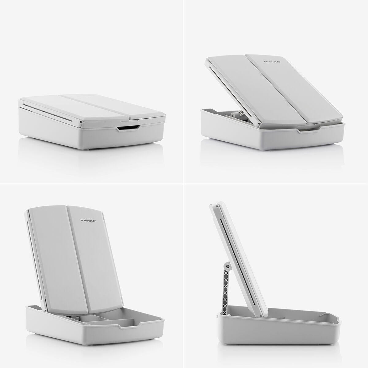 Espejo LED Plegable con Organizador de Maquillaje 3 en 1 Panomir