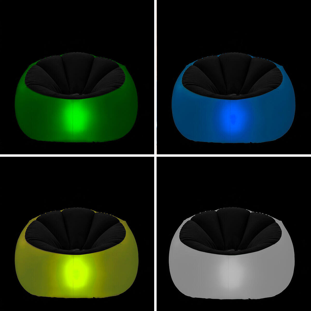 Sillón inflable inteligente con luz LED