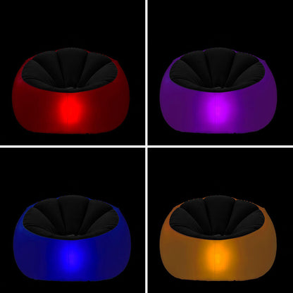 Sillón inflable inteligente con luz LED